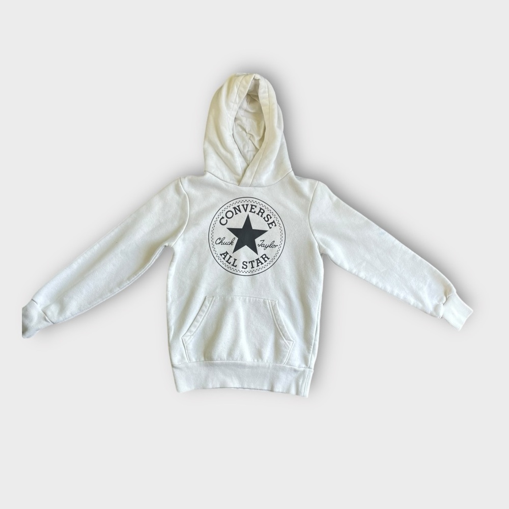 Converse cream hoodie kids 8-10 years size small. Never worn.